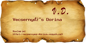 Vecsernyés Dorina névjegykártya