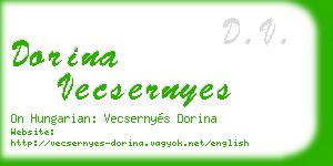 dorina vecsernyes business card