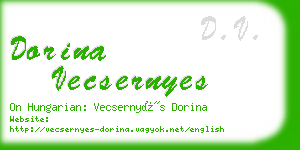 dorina vecsernyes business card